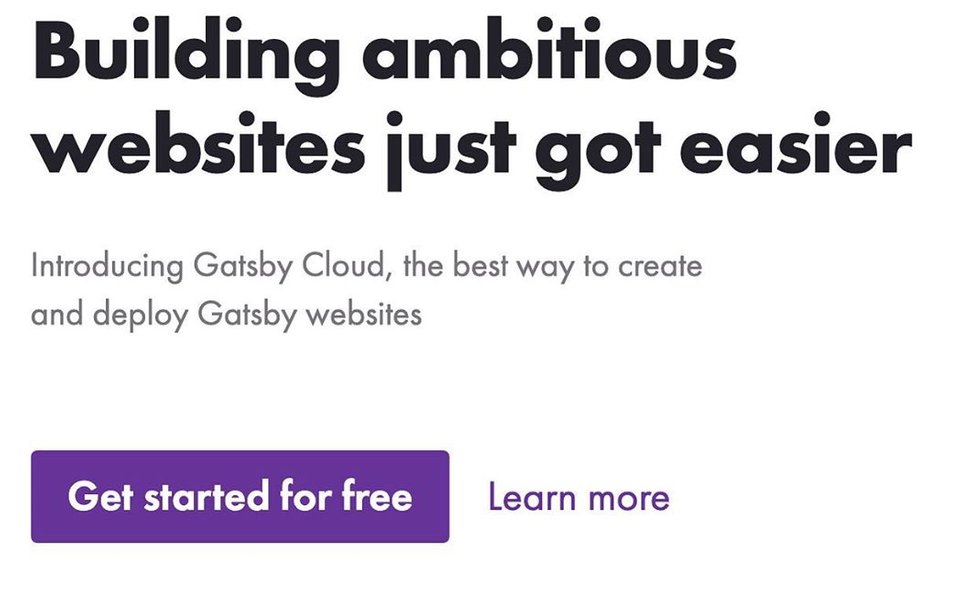 We just announced Gatsby’s new commercial product- Gatsby Cloud! Free for small sites. Check it out (link in bio)