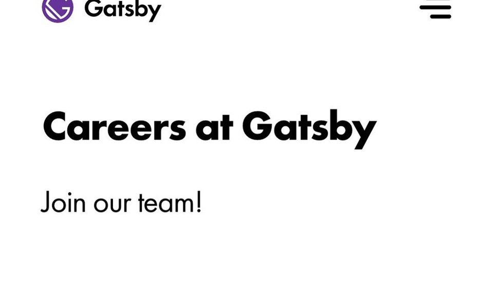 We’re hiring! Check out all the positions. Link in profile and here: https://www.gatsbyjs.com/careers/